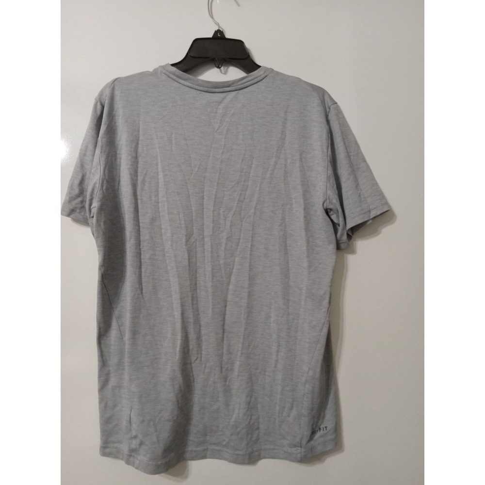 Nike Dri-FIT Mens Training Shirt Gray Heather Short Sleeve Tee 832835-043 Size M - Picture 2 of 7